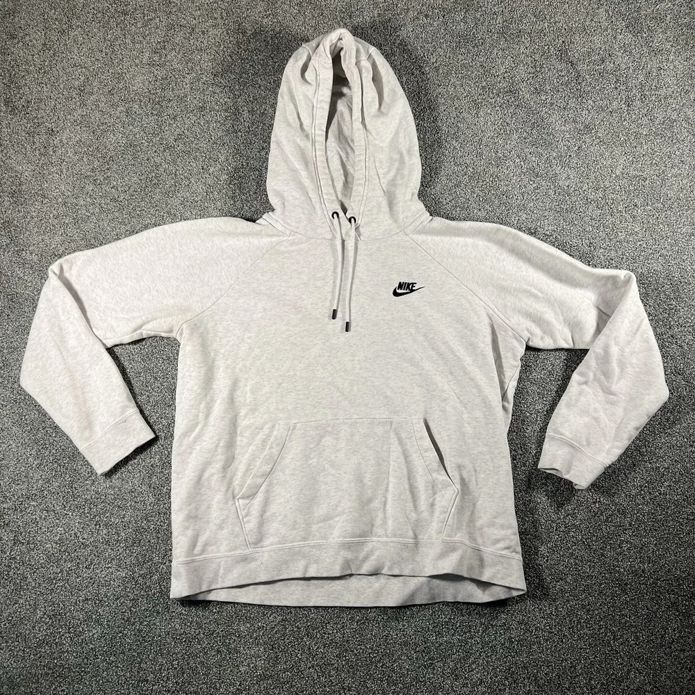 Nike Sportswear Club Fleece Pullover Hoodie Light Gray Men's Large